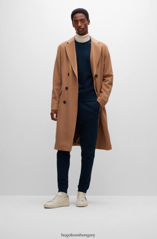 Hugo Boss laza szabású pamut pulóver hugo sötétkék logóval 80P6923 sötétkék