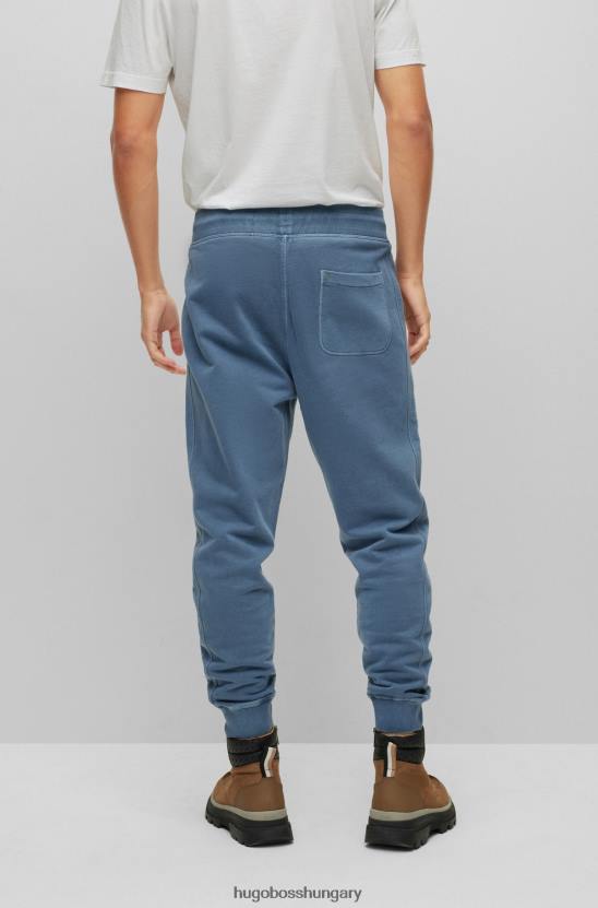 Hugo Boss laza szabású tréningnadrág francia frottír pamut hugo kék színben 80P64214 kék