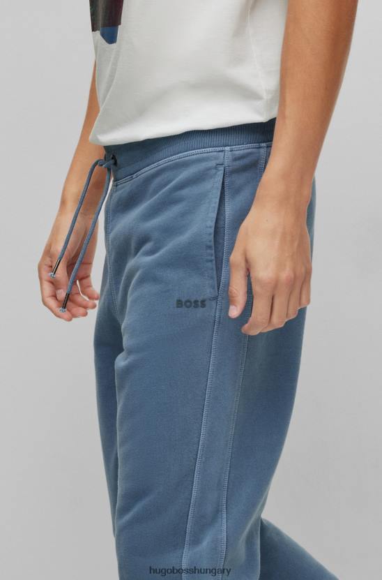 Hugo Boss laza szabású tréningnadrág francia frottír pamut hugo kék színben 80P64214 kék