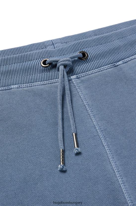 Hugo Boss laza szabású tréningnadrág francia frottír pamut hugo kék színben 80P64214 kék
