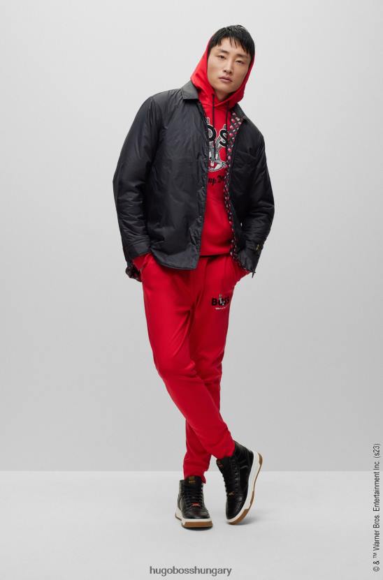 Hugo Boss looney dallamok x interlock-pamut tréningruha alsó 80P63397 piros