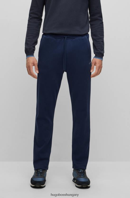 Hugo Boss sötétkék hugo vegyes anyagú tréningruha alsó ívelt logóval 80P61611 sötétkék