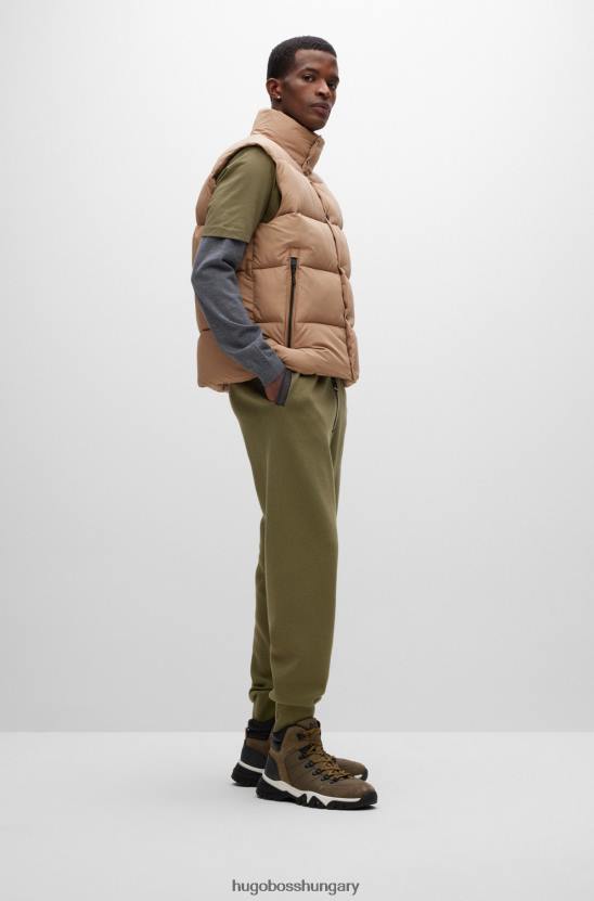 Hugo Boss világoszöld hugo normál szabású tréningnadrág pamutból és szűz gyapjúból 80P62867 világos zöld