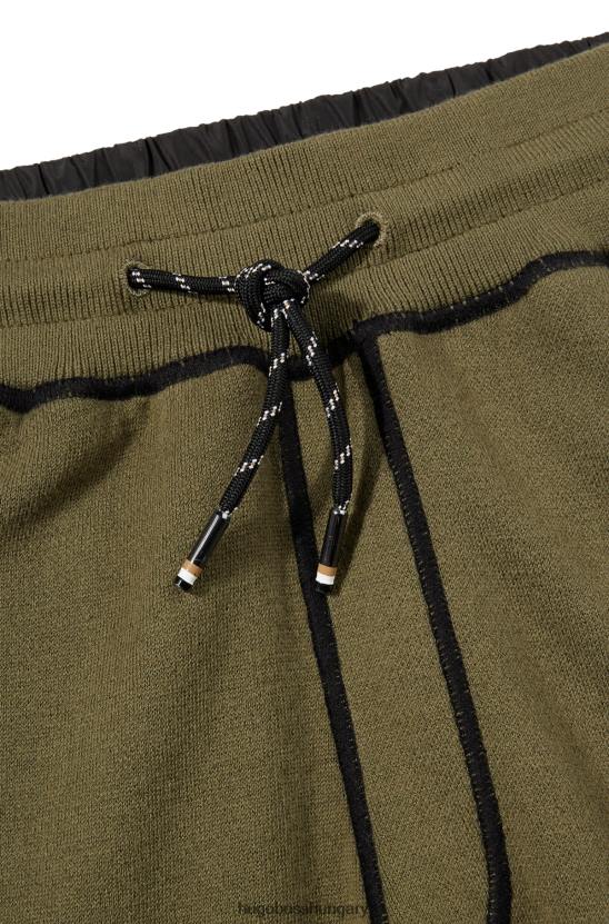 Hugo Boss világoszöld hugo normál szabású tréningnadrág pamutból és szűz gyapjúból 80P62867 világos zöld