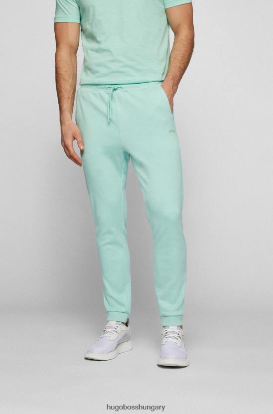 Hugo Boss világoszöld hugo pamut tréningnadrág ívelt logóval 80P62535 világos zöld