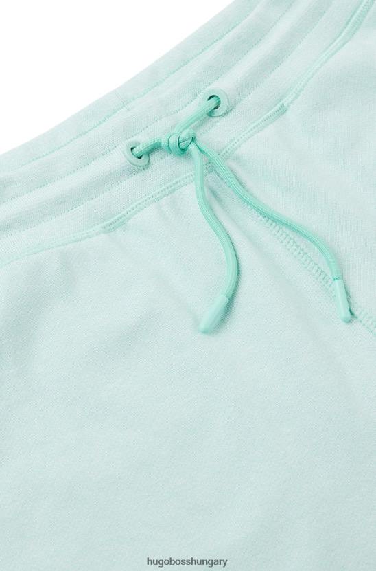 Hugo Boss világoszöld sztreccs pamut rövidnadrág moulinã© hatással és állítható húzózsinórral hugo 80P64341 világos zöld