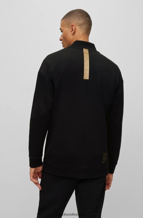 Hugo Boss x ajbxng organikus pamut laza szabású pulóver 80P62775 fekete