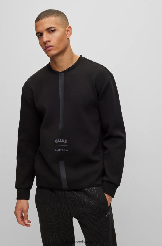 Hugo Boss x ajbxng pamutkeverék pulóver 80P61903 fekete