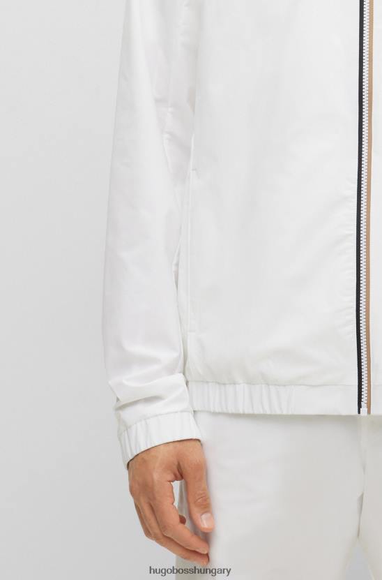 Hugo Boss x matteo berrettini performance-sztreccs tréningruha logós részletekkel 80P62127 fehér