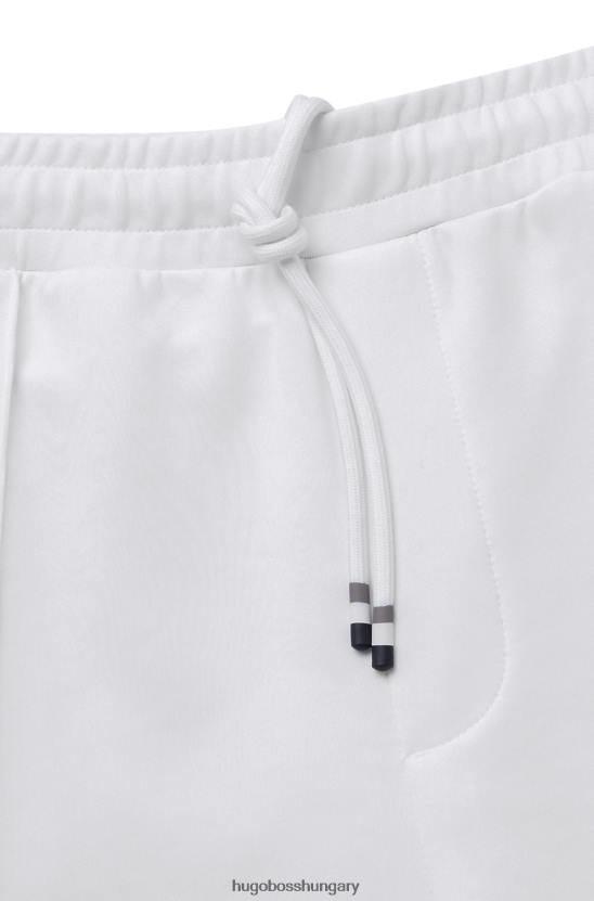 Hugo Boss x matteo berrettini szuper-sztreccs tréningnadrág, patentos varrással 80P63234 fehér