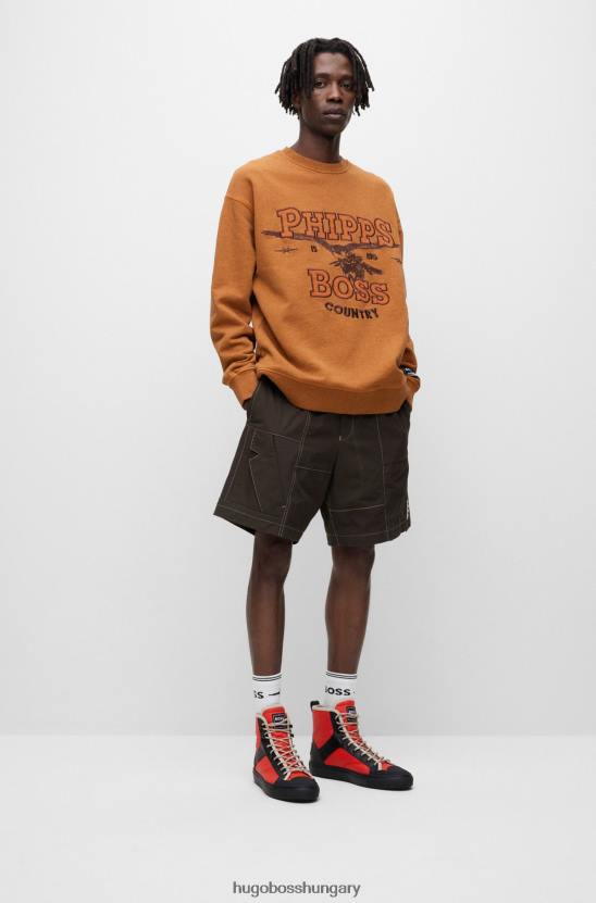 Hugo Boss x phipps biopamut pulóver 80P63035 Arany