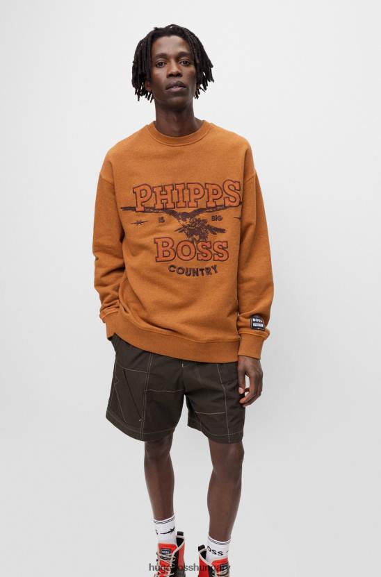 Hugo Boss x phipps biopamut pulóver 80P63035 Arany