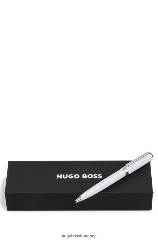 Hugo Boss fehér golyóstoll fényes-fehér lakkal hugo logógyűrűvel 80P65434 fehér