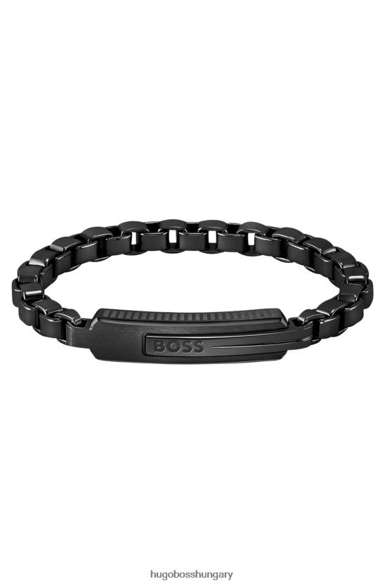 Hugo Boss dobozláncos mandzsetta ívelt logóval gravírozott lemezzel: közepes hugo válogatott előre csomagolva 80P65907 válogatott előre csomagolt