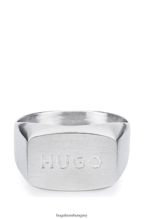 Hugo Boss hugo antik kivitelű pecsétgyűrű gravírozott logóval ezüst 80P65192 ezüst