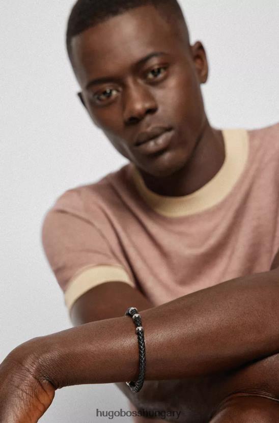 Hugo Boss karkötő berill 50475513 fekete 80P6478 fekete