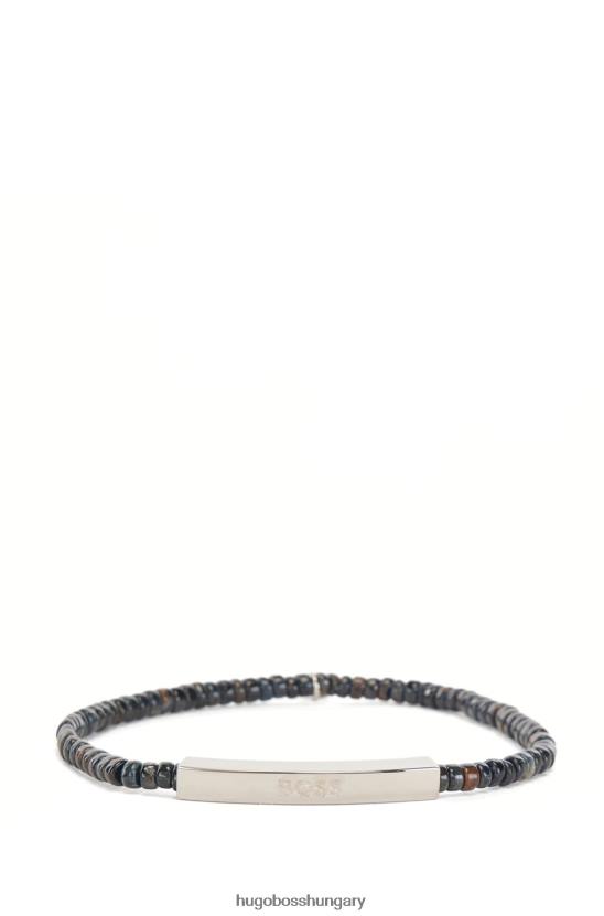 Hugo Boss tigrisszem mandzsetta logóval maratott sávval hugo sötétszürke 80P65334 sötétszürke