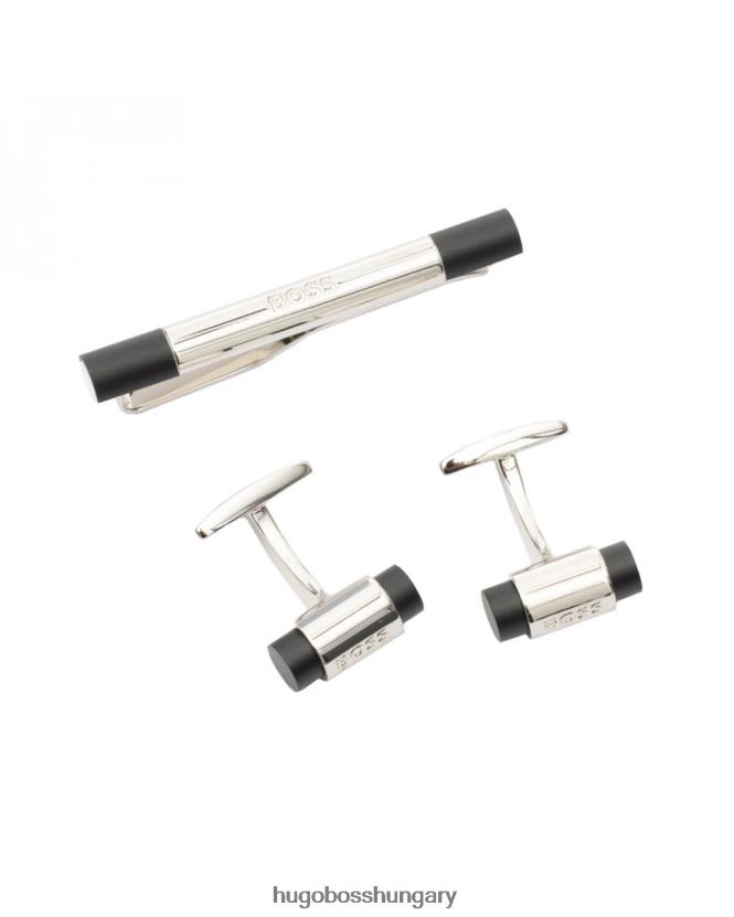 Hugo Boss mandzsettagomb & nyakkendő klip szett kail 50470684 fekete 80P6526 fekete