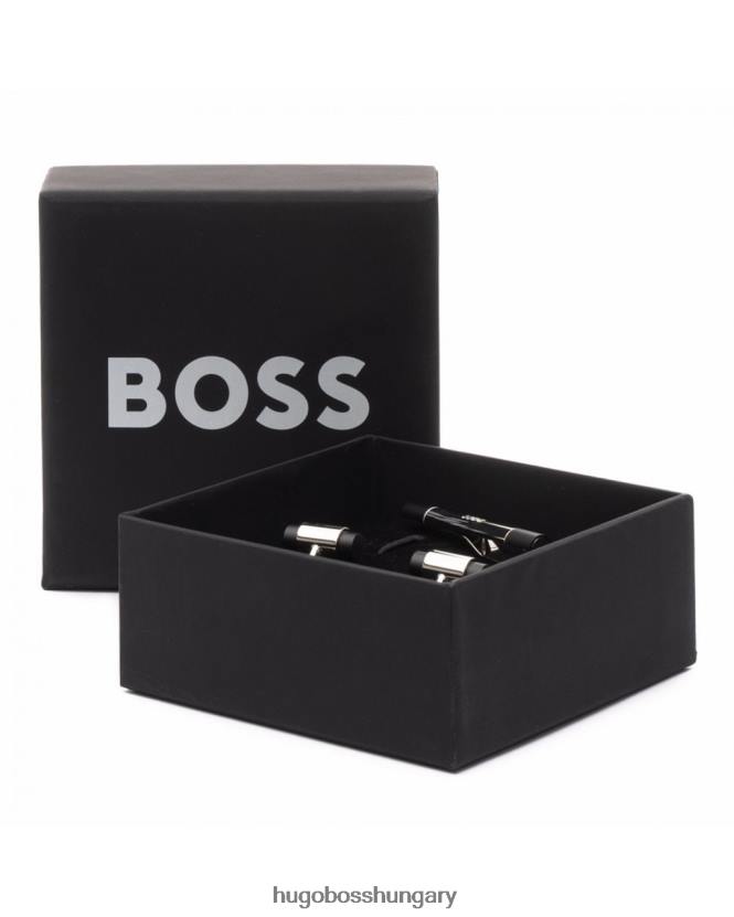 Hugo Boss mandzsettagomb & nyakkendő klip szett kail 50470684 fekete 80P6526 fekete