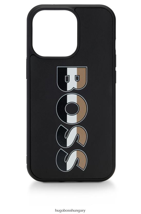Hugo Boss hugo mintás bőrborítású iphone 13 pro tok csíkos logóval 80P65078 mintás