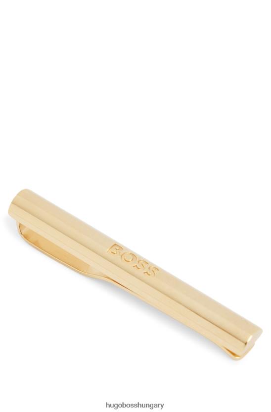 Hugo Boss arany hugo arany tónusú nyakkendőcsipesz gravírozott logóval 80P65775 Arany