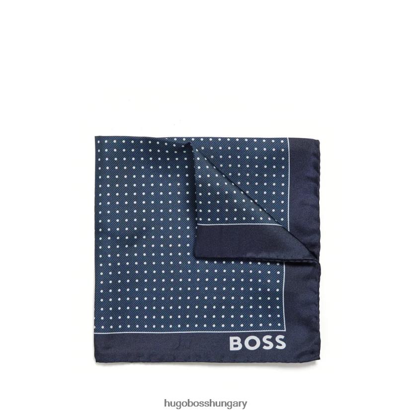 Hugo Boss h-pocket square 50471339 haditengerészet 80P6522 haditengerészet