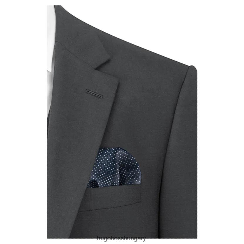 Hugo Boss h-pocket square 50471339 haditengerészet 80P6522 haditengerészet