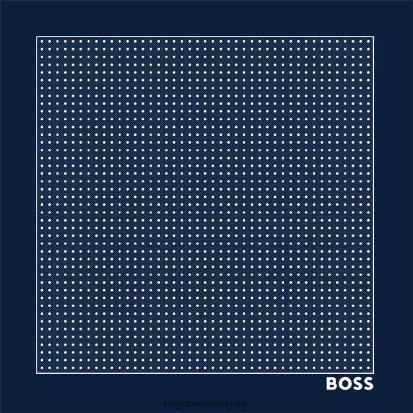 Hugo Boss h-pocket square 50471339 haditengerészet 80P6522 haditengerészet