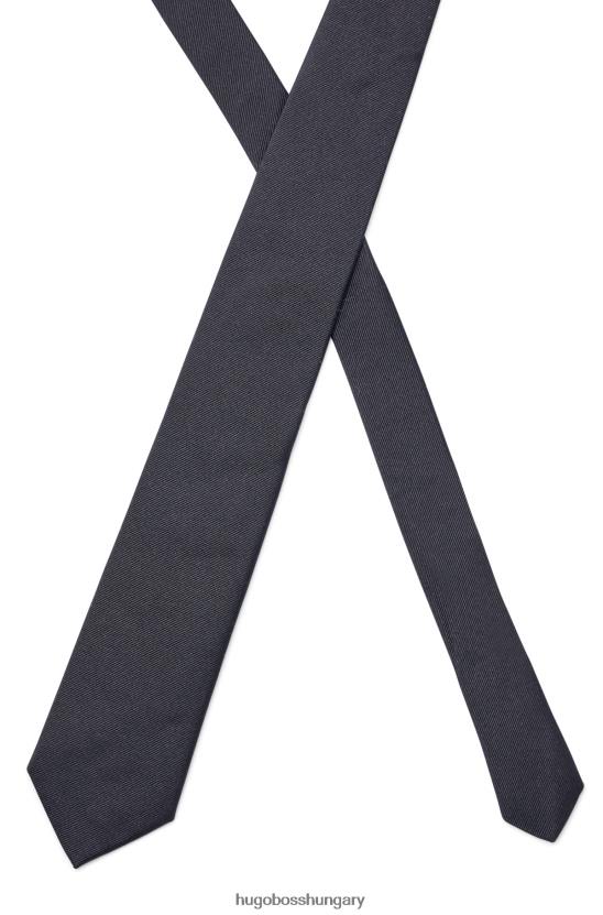 Hugo Boss hugo formális nyakkendő selyem jacquard fekete színben 80P65465 fekete
