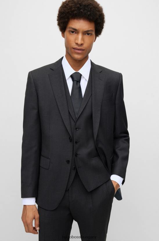 Hugo Boss hugo formális nyakkendő selyem jacquard fekete színben 80P65465 fekete