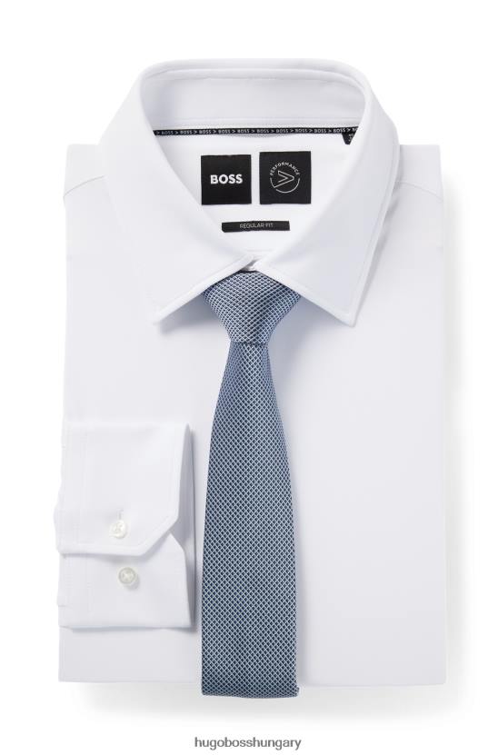 Hugo Boss mikromintás nyakkendő selyem jacquard hugo világoskék színben 80P65814 világoskék