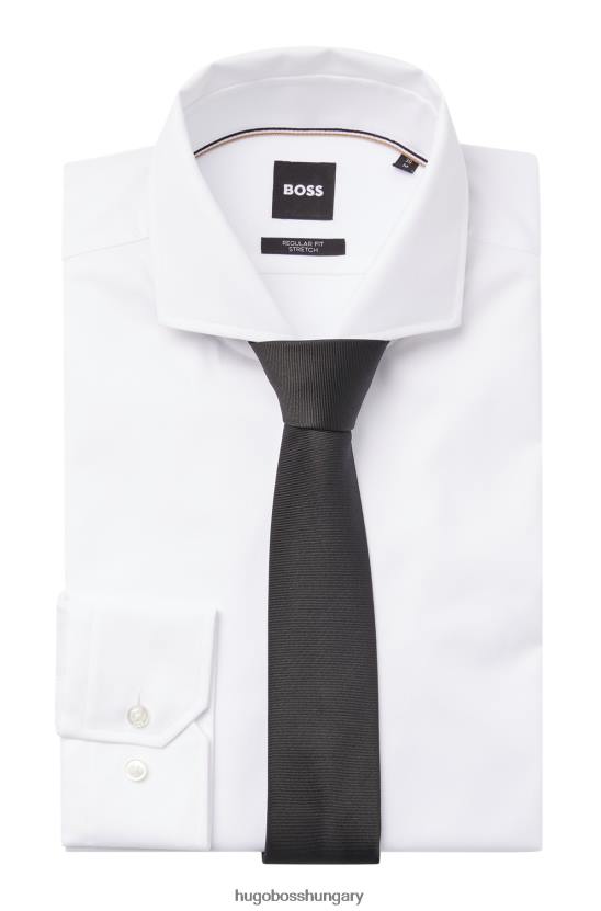 Hugo Boss tiszta selyem twill fekete hugo nyakkendő 80P65173 fekete