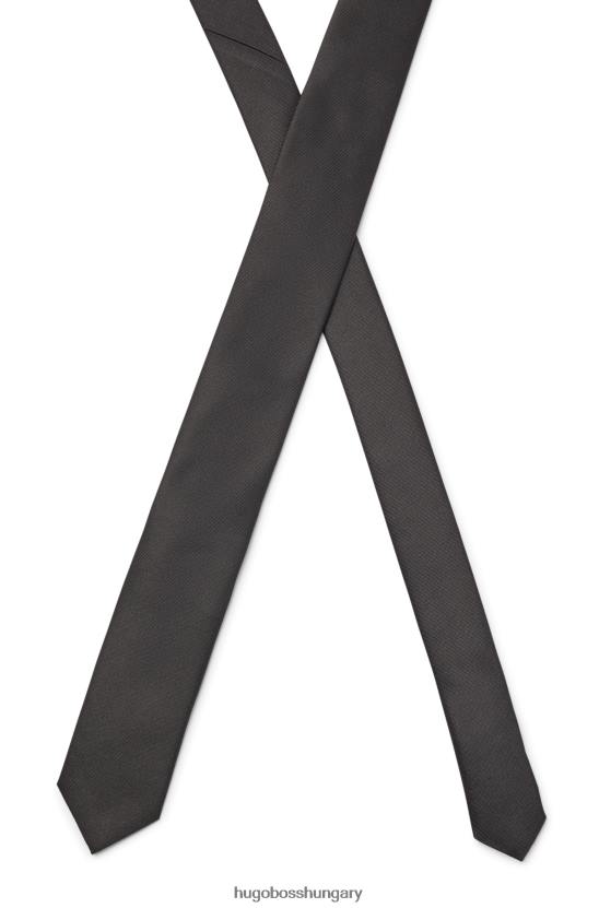 Hugo Boss tiszta selyem twill fekete hugo nyakkendő 80P65173 fekete
