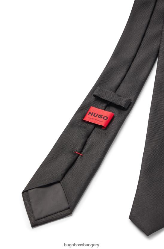 Hugo Boss tiszta selyem twill fekete hugo nyakkendő 80P65173 fekete