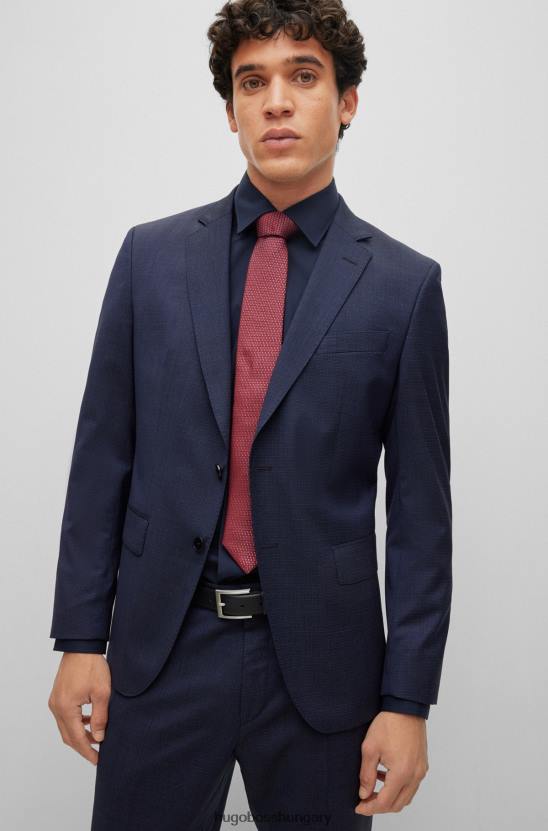 Hugo Boss világos rózsaszín hugo selyem nyakkendő, végig mikro monogramokkal 80P65700 világos rózsaszín