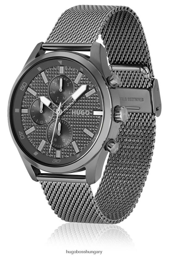 Hugo Boss hugo válogatott előre csomagolt szürkés karóra hálós karkötővel 80P65458 válogatott előre csomagolt