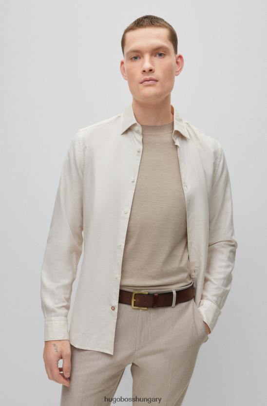 Hugo Boss bőr öv antik sárgaréz logós csattal hugo sötétbarna 80P65100 sötétbarna