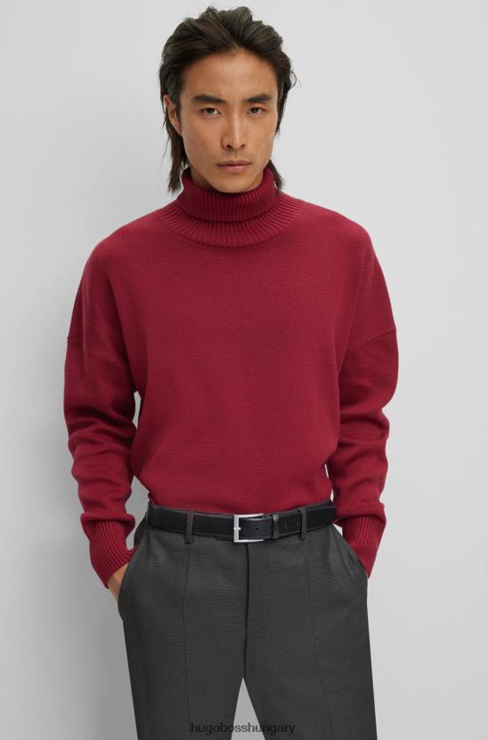 Hugo Boss fekete hugo olasz bőr öv ezüst tónusú csattal 80P65222 fekete