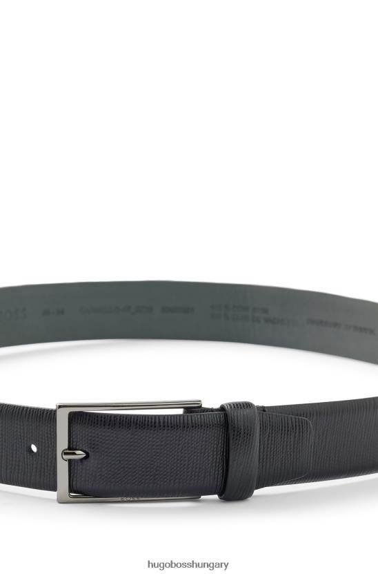 Hugo Boss fekete hugo tűcsatos öv olasz bőrből szezonális mintával 80P65238 fekete