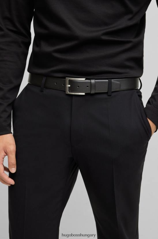 Hugo Boss fekete nappa bőr öv tűs csattal hugo 80P65194 fekete
