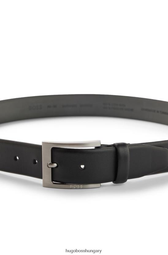 Hugo Boss fekete nappa bőr öv tűs csattal hugo 80P65194 fekete
