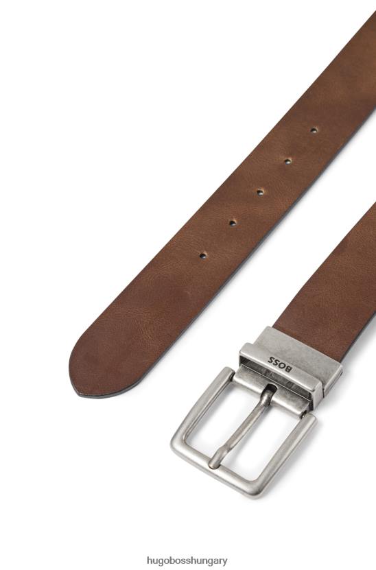 Hugo Boss hugo barna megfordítható öv logótartóval 80P65916 barna