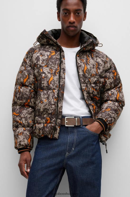 Hugo Boss hugo barna megfordítható öv logótartóval 80P65916 barna