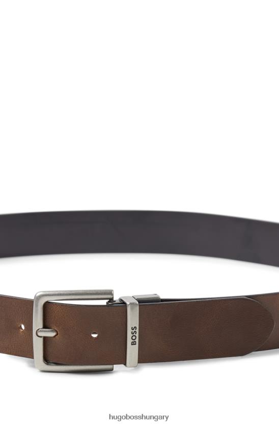 Hugo Boss hugo barna megfordítható öv logótartóval 80P65916 barna
