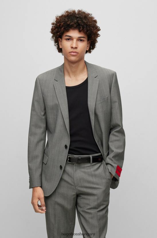 Hugo Boss hugo fekete bőr öv egymásra rakott logóval 80P65822 fekete