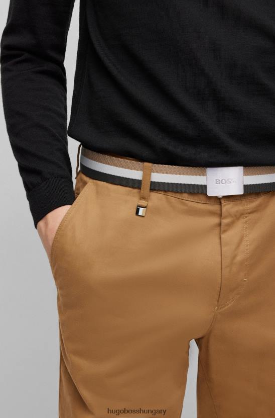 Hugo Boss hugo mintás aláírás-csíkos öv logós plakett csattal 80P65179 mintás