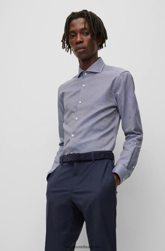 Hugo Boss hugo sötétkék velúr öv logóval és gunmetal csattal 80P65273 sötétkék