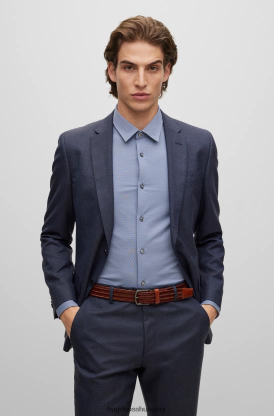 Hugo Boss hugo szövött bőr öv gunmetal tűs csattal barna 80P65426 barna