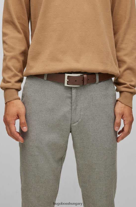 Hugo Boss nappa bőr öv tűs csattal hugo brown 80P65195 barna