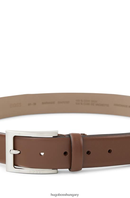 Hugo Boss nappa bőr öv tűs csattal hugo brown 80P65195 barna